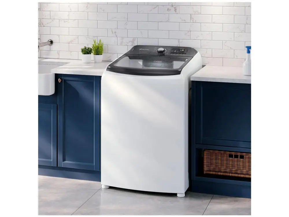 Lavadora de Roupas Electrolux 15kg Cesto Inox 11 Programas de Lavagem Premium Care Branca LEC15 220V