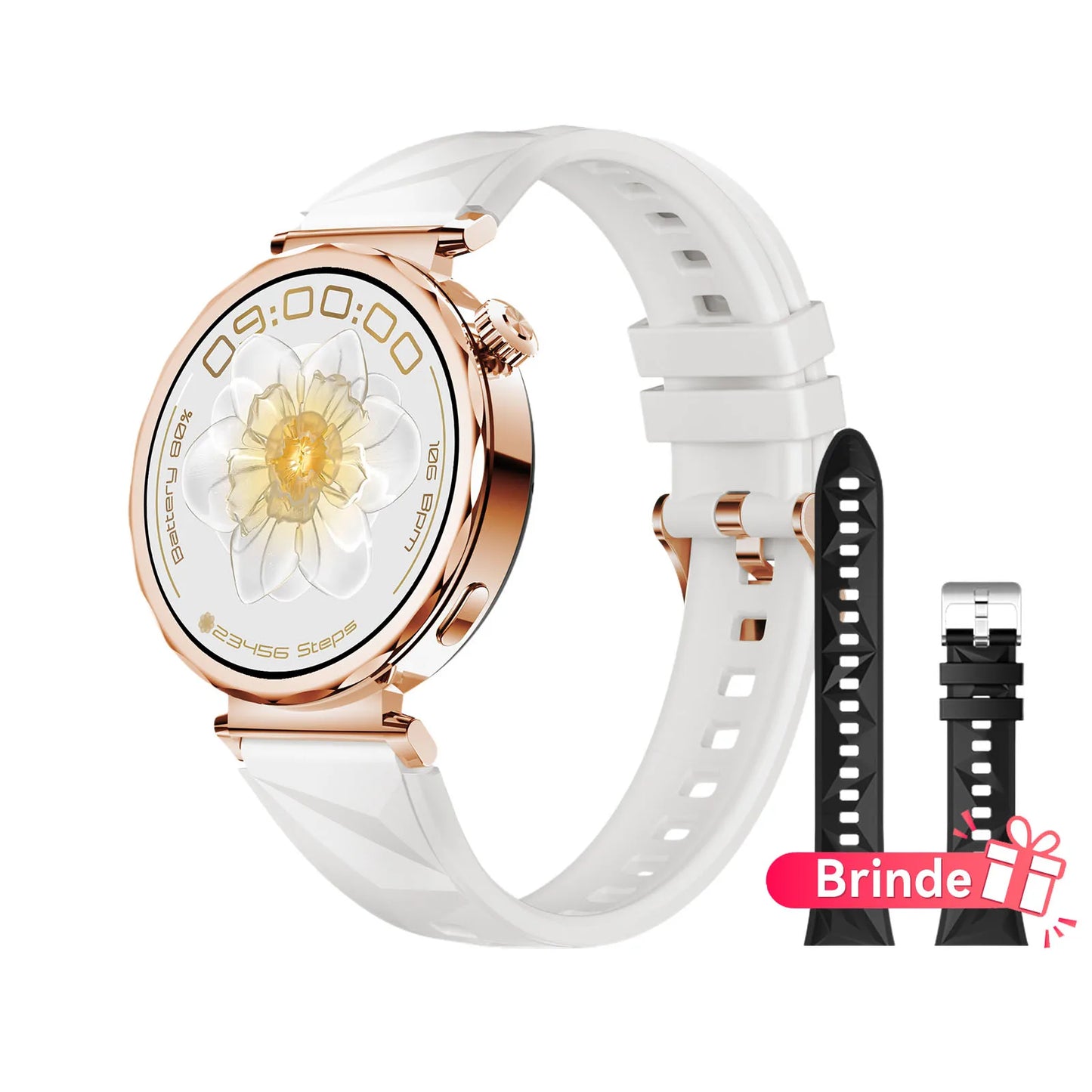 Smartwatch Feminino AURAIF ELLA 4 Monitor Freq Cardíaca Sono Esportes