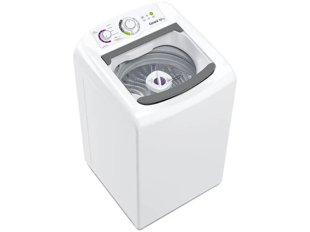 Lavadora de Roupas Consul 12kg 16 Programas de Lavagem Branca CWH12 110V