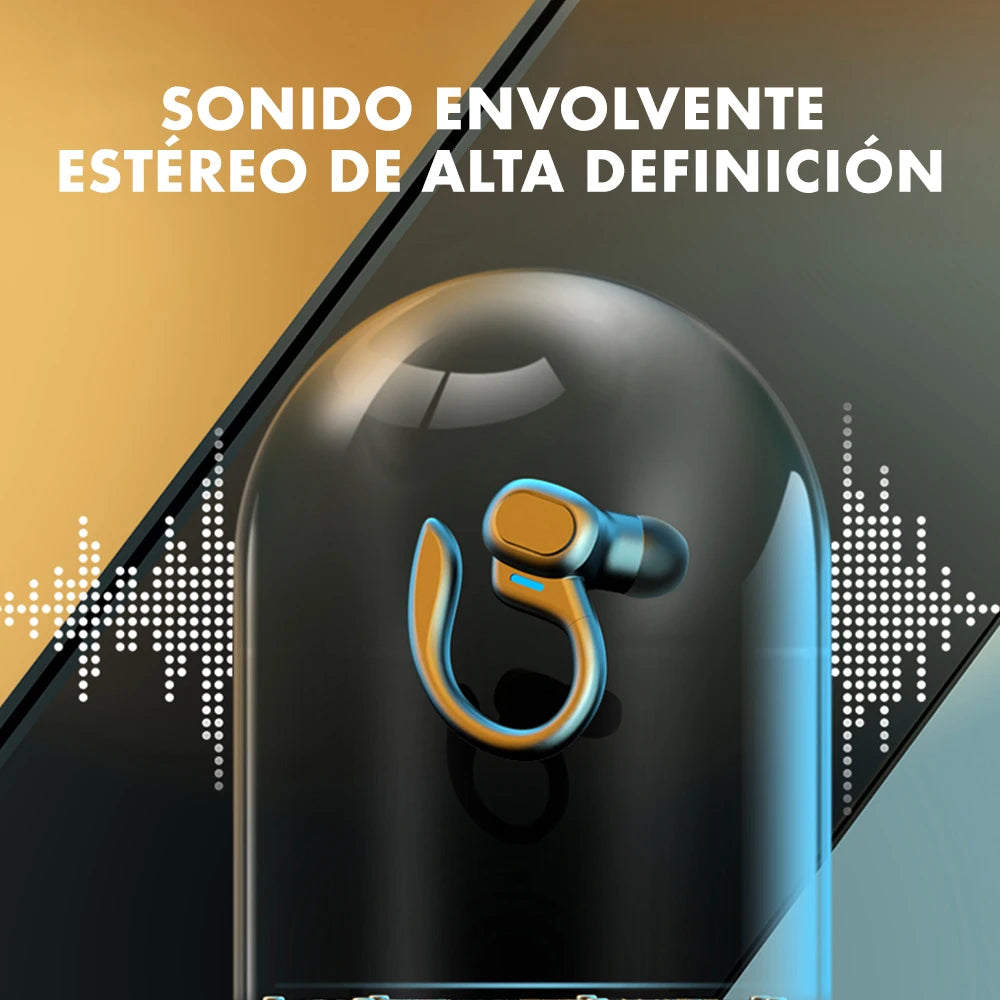 Fone de Ouvido Bluetooth SP16 Gancho Auricular Sem Fio Display LED Cancelamento de Ruído Esportivo com Microfone