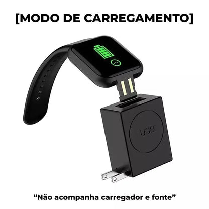 Smartwatch D20 (Y68) - Relógio Inteligente Esportivo com Bluetooth para Android/iOS