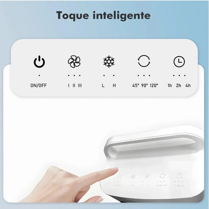 Climatizador de Ar Portátil com Reservatório para Água e Gelo, Oscilação Automática – Bivolt