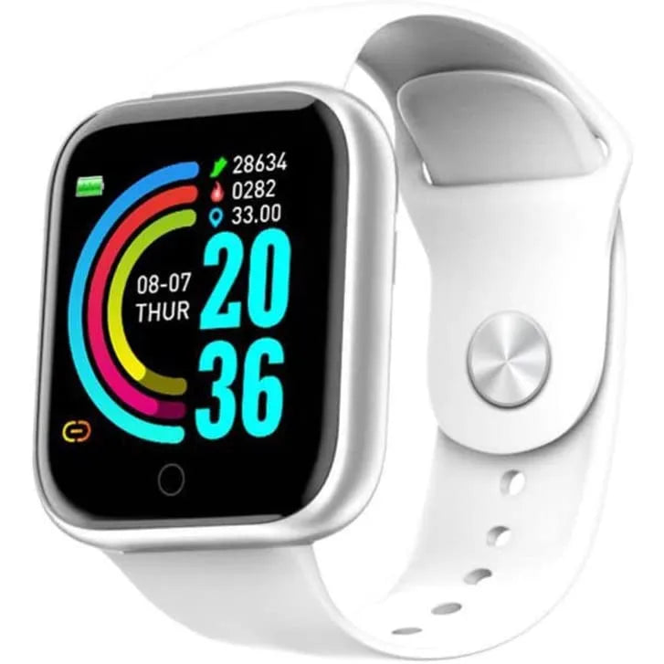 Smartwatch D20 (Y68) - Relógio Inteligente Esportivo com Bluetooth para Android/iOS