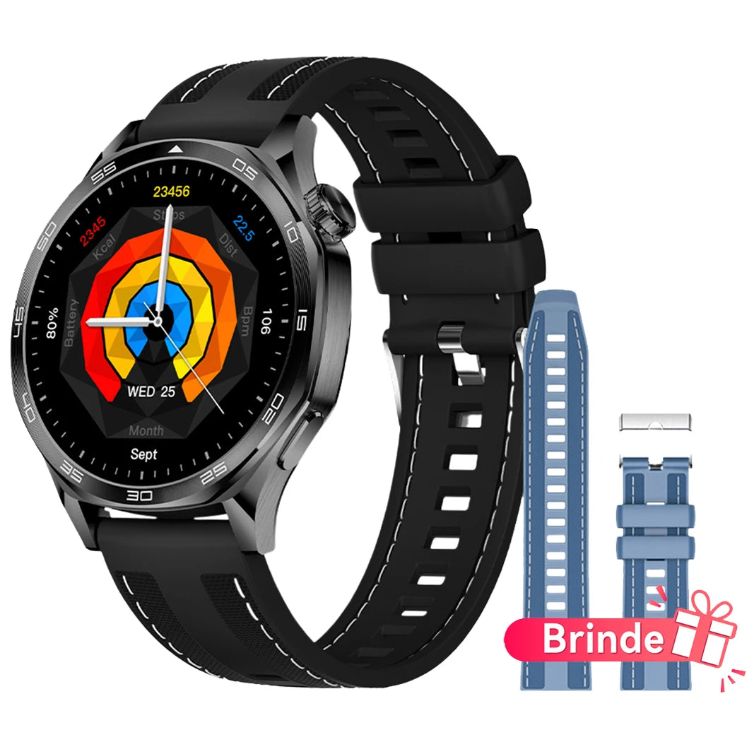 Smartwatch AURAFIT AM29 Tela AMOLED 1.43" Carregamento Sem Fio 100+ Modos Monitor Saúde IP68 Strava
