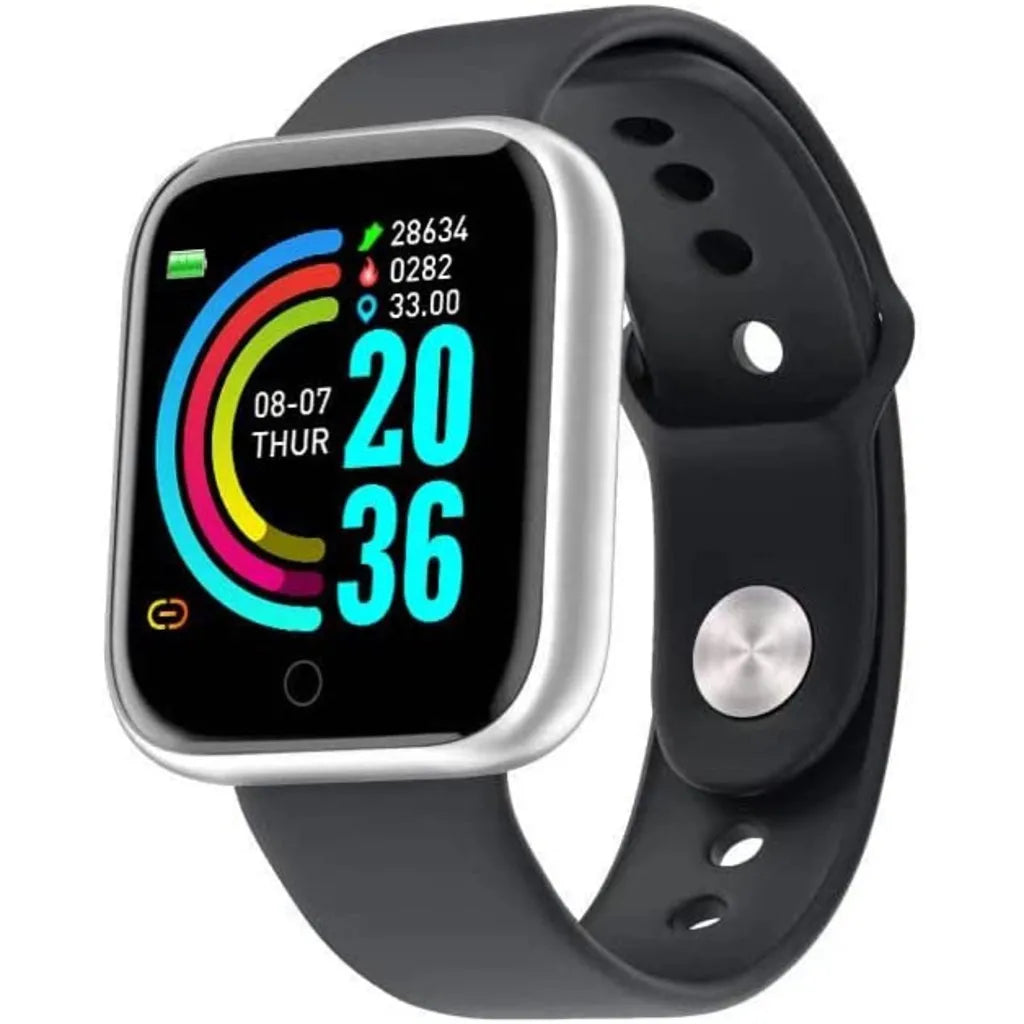 Smartwatch D20 (Y68) - Relógio Inteligente Esportivo com Bluetooth para Android/iOS