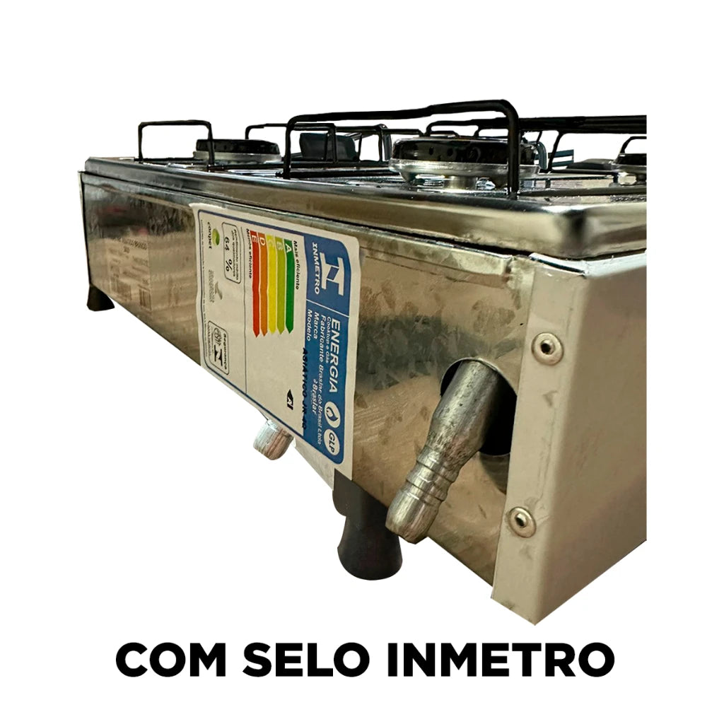 Fogão a Gás de Mesa 4 Bocas Braslar Bivolt.
