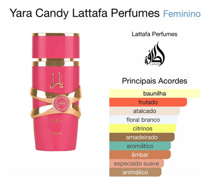 Perfume Árabe Lattafa Yara Candy Edp Original 100ml - Feminino