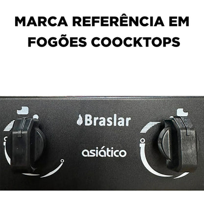Fogão a Gás de Mesa 4 Bocas Braslar Bivolt.
