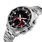 Relógio Digital SKMEI com Display Duplo Redondo para Homens - Pulseira Esportiva Outdoor Prata Estilo Casual e Fashion