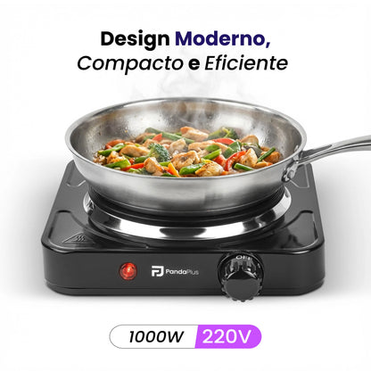 Fogão Elétrico Portátil 1 Boca 1000W - Compacto e Prático