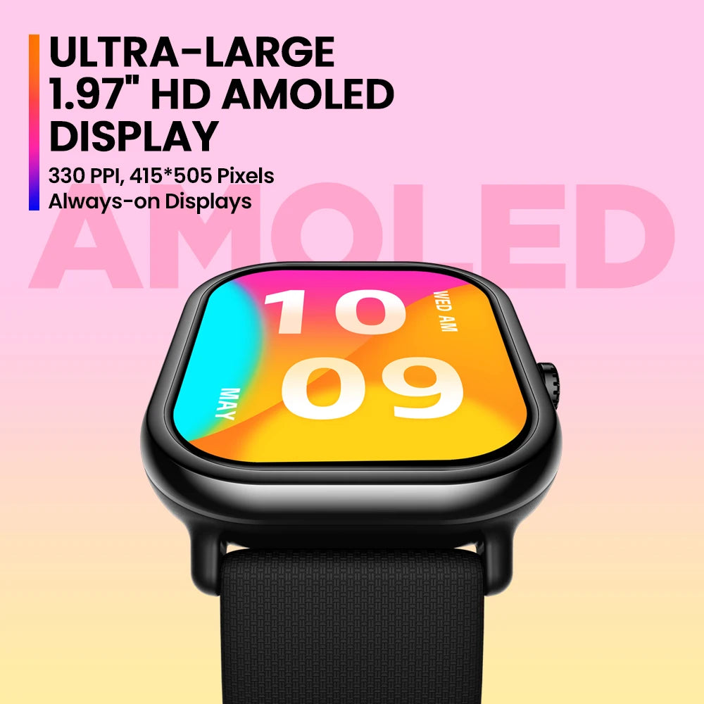 Smartwatch Zeblaze GTS 3 Pro Tela AMOLED 1.97" UHD Chamadas de Voz Monitoramento Saúde IP68
