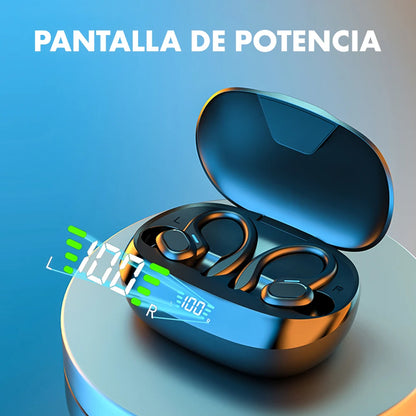 Fone de Ouvido Bluetooth SP16 Gancho Auricular Sem Fio Display LED Cancelamento de Ruído Esportivo com Microfone