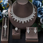 Conjunto 4 Peças Joias Noiva Zircônia Festa Feminino Elegante