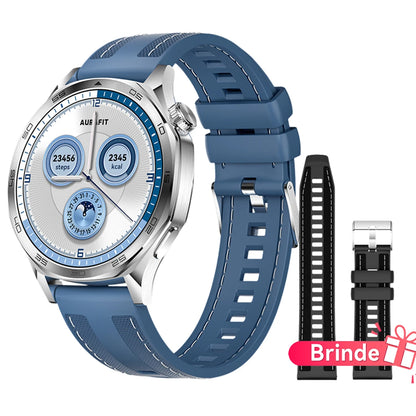 Smartwatch AURAFIT AM29 Tela AMOLED 1.43" Carregamento Sem Fio 100+ Modos Monitor Saúde IP68 Strava