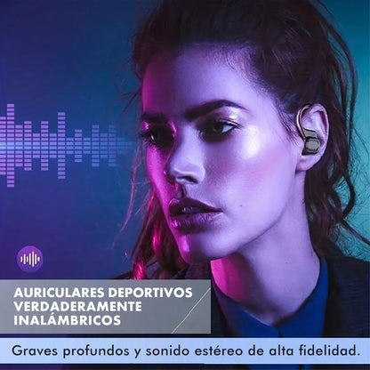 Fone de Ouvido Bluetooth SP16 Gancho Auricular Sem Fio Display LED Cancelamento de Ruído Esportivo com Microfone