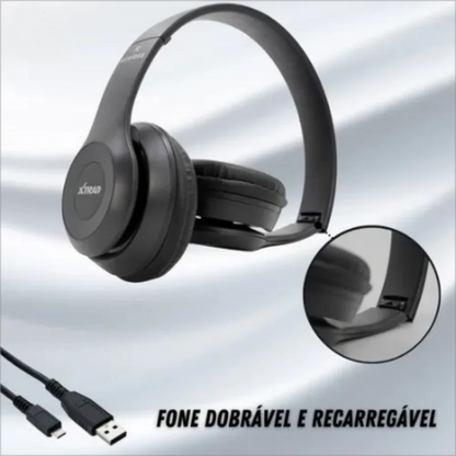 Fone de Ouvido Bluetooth Sem Fio com Microfone - Headphone In-Ear
