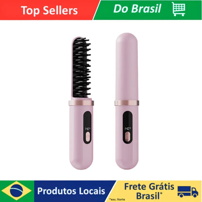 Modelador de Cabelo Multifuncional Portátil Sem Fio com Display de Temperatura