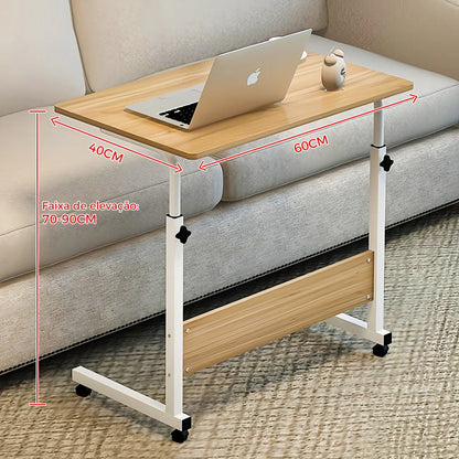 Mesa de Escritório com Altura Ajustável - Mesa Móvel para Notebook e Estudo