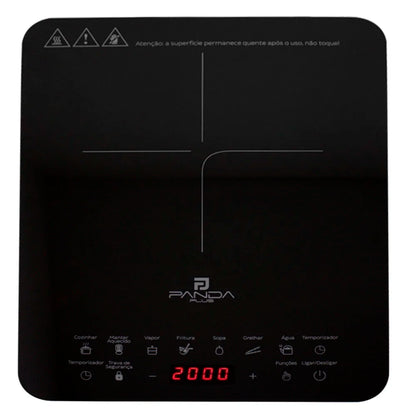 Cooktop Indução 1 Boca Portátil PandaPlus 2000W 220V Touch AMG-C1