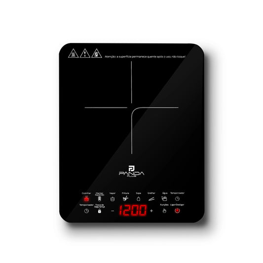 Cooktop Indução 1 Boca Portátil PandaPlus 2000W 220V Touch AMG-C1