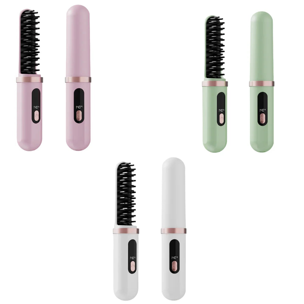 Modelador de Cabelo Multifuncional Portátil Sem Fio com Display de Temperatura