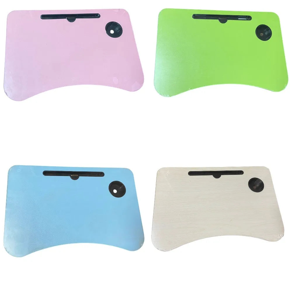 Mesa Dobrável de Madeira Portátil para Cama, Estudo, Notebook e Lanches - Multifunções