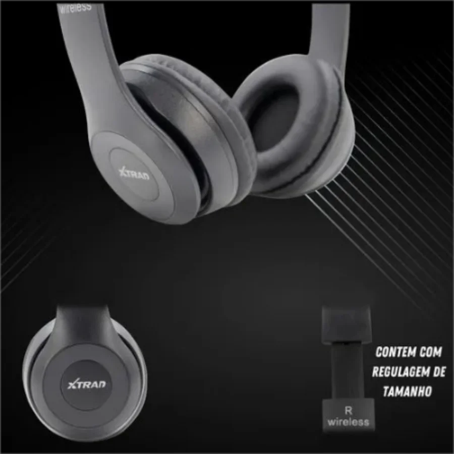 Fone de Ouvido Bluetooth Sem Fio com Microfone - Headphone In-Ear