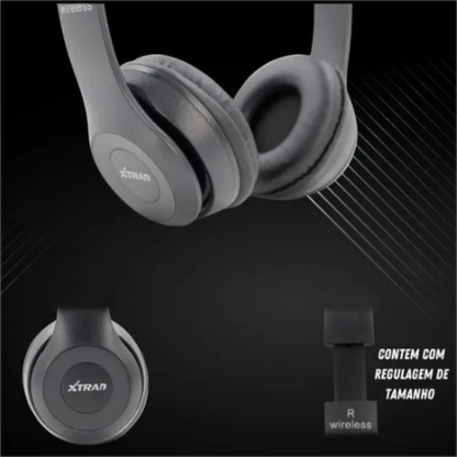 Fone de Ouvido Bluetooth Sem Fio com Microfone - Headphone In-Ear