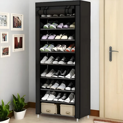 Sapateira Organizador de Sapatos 9 Prateleiras TNT Preto