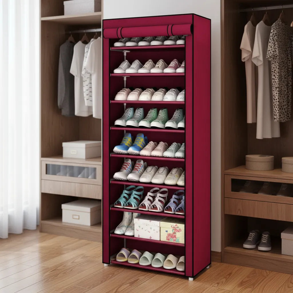 Sapateira Organizador de Sapatos 9 Prateleiras TNT Preto