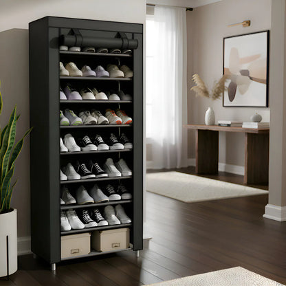 Sapateira Organizador de Sapatos 9 Prateleiras TNT Preto