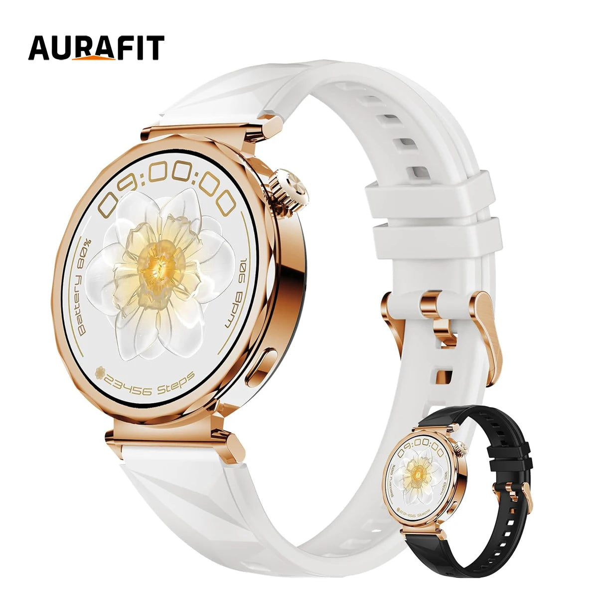 Smartwatch Feminino AURAIF ELLA 4 Monitor Freq Cardíaca Sono Esportes