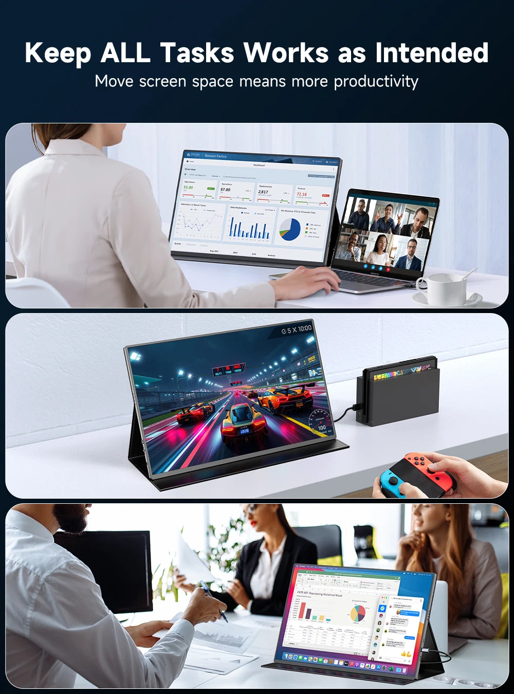 Monitor Portátil UPERFECT 4K 16" - Tela Extra Premium
