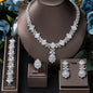 Conjunto 4 Peças Joias Noiva Zircônia Festa Feminino Elegante
