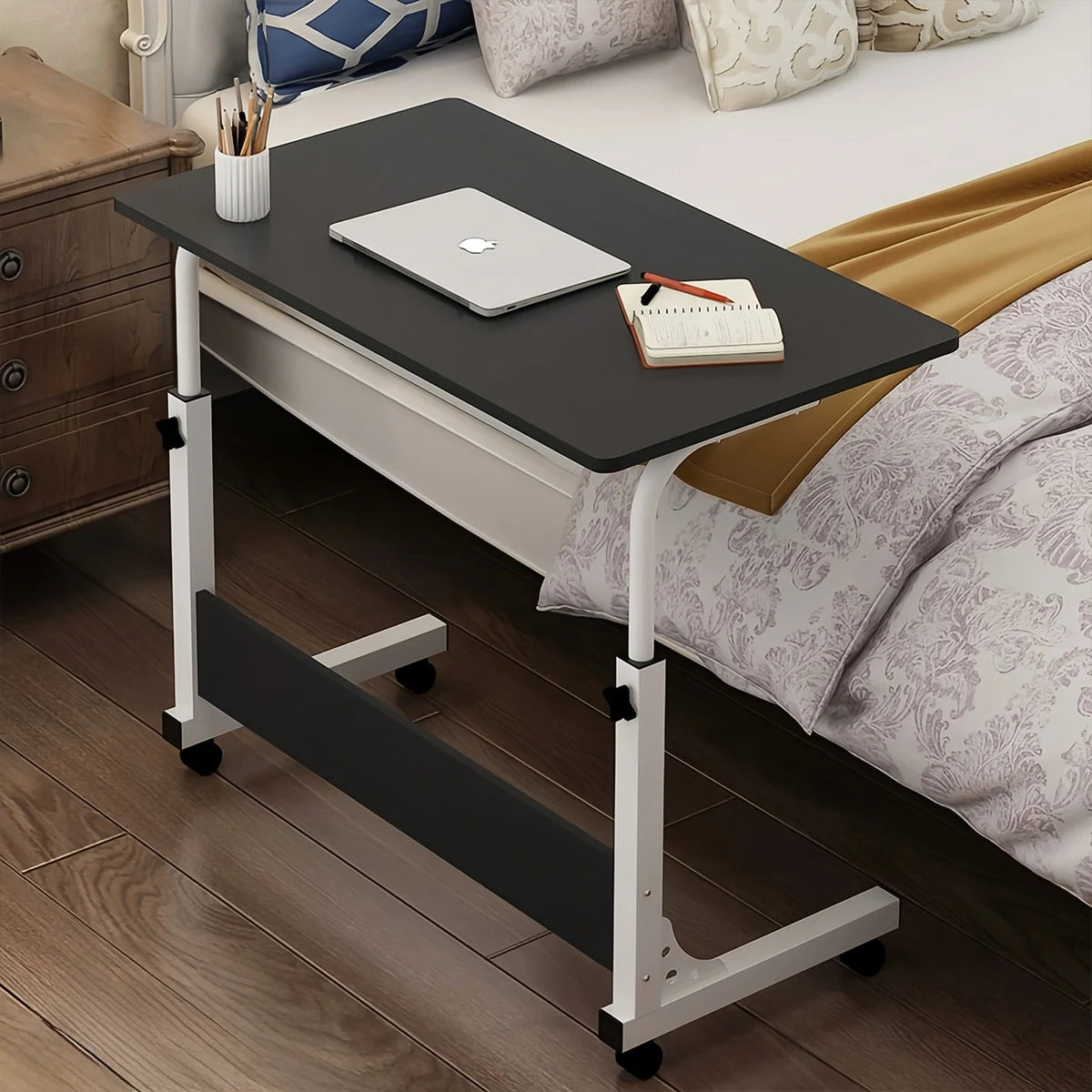 Mesa de Escritório com Altura Ajustável - Mesa Móvel para Notebook e Estudo