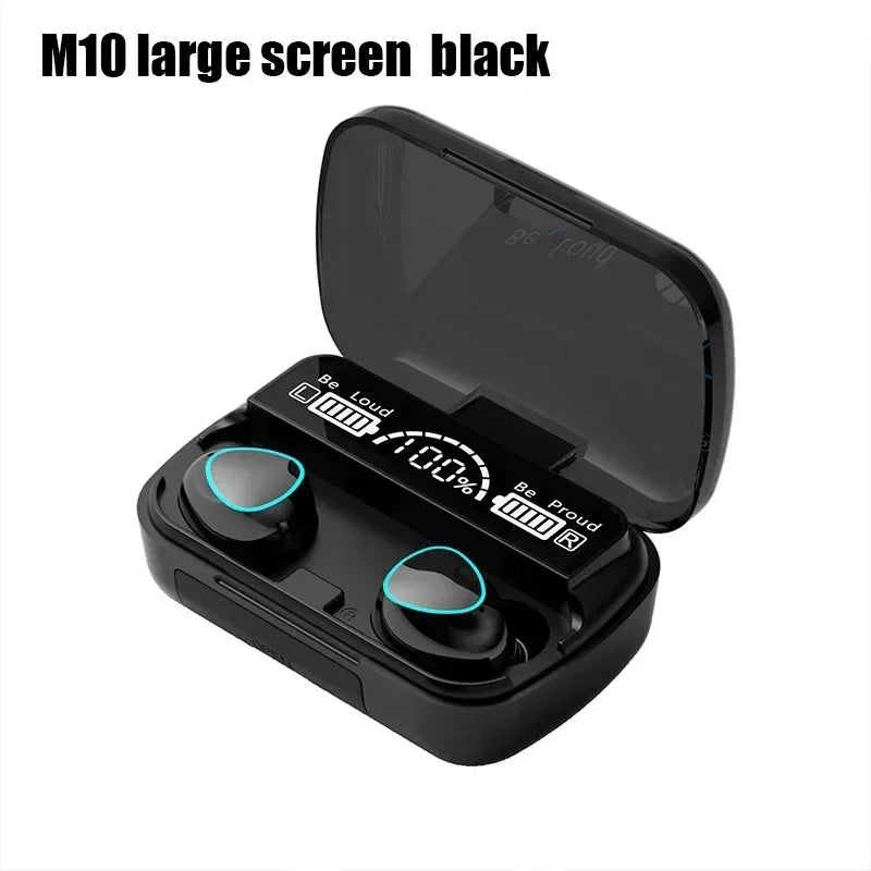 Fone de Ouvido Bluetooth M10 com Microfone e Display LED - TWS Sem Fio
