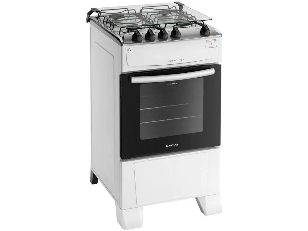 Fogão 4 Bocas Atlas Branco Monaco Top Lit - Bivolt