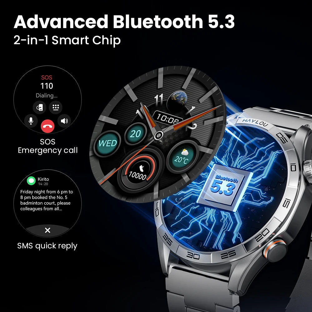 Smartwatch HAYLOU Solar 5 1.58" AMOLED - Relógio Inteligente Premium
