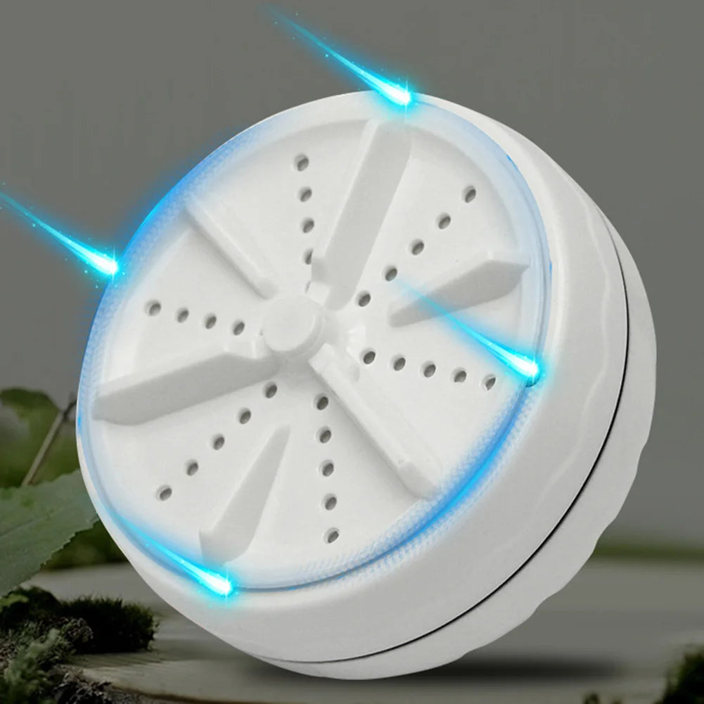 Mini Lavadora Portátil Automática Turbina 40W Bolhas de Ar Rotatória para Viagem