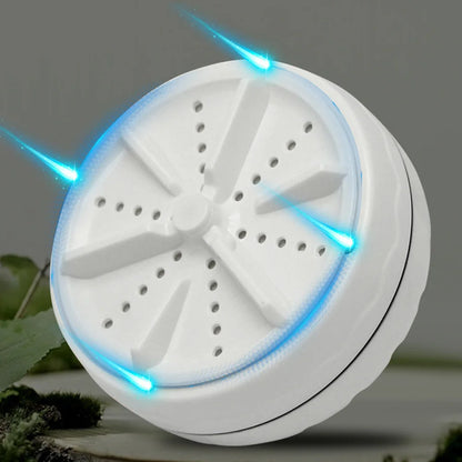 Mini Lavadora Portátil Automática Turbina 40W Bolhas de Ar Rotatória para Viagem