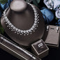 Conjunto 4 Peças Joias Noiva Zircônia Festa Feminino Elegante