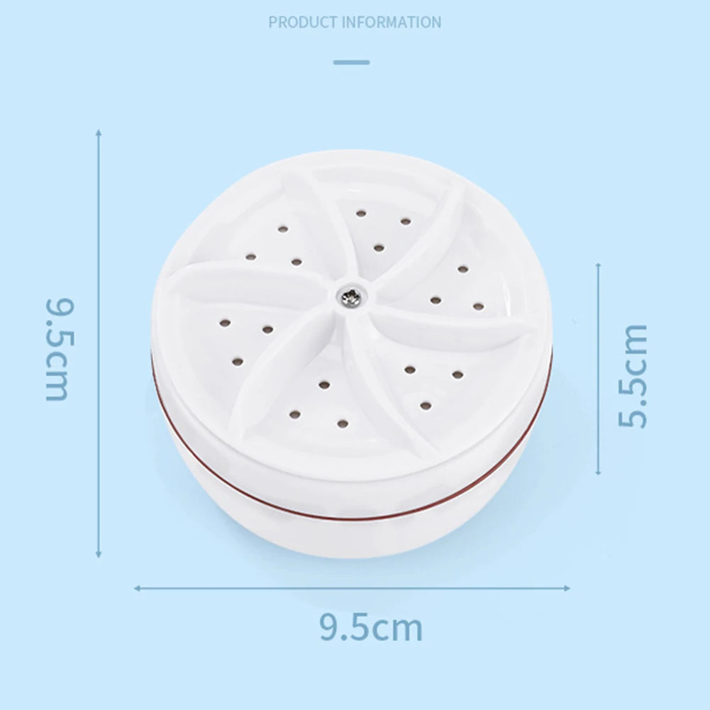 Mini Lavadora Portátil Automática Turbina 40W Bolhas de Ar Rotatória para Viagem