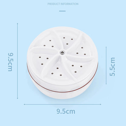 Mini Lavadora Portátil Automática Turbina 40W Bolhas de Ar Rotatória para Viagem
