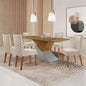 Conjunto Mesa de Jantar Aster 180cm Tampo MDF com 6 Cadeiras Safira Móveis Modernos