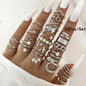 Conjunto 28 Peças Anéis Fashion Geométricos Feminino Cristal Coração