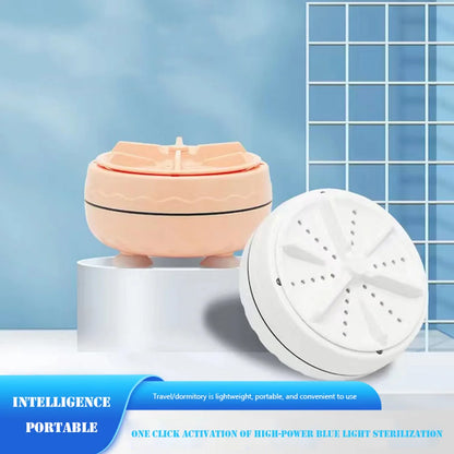 Mini Lavadora Portátil Automática Turbina 40W Bolhas de Ar Rotatória para Viagem