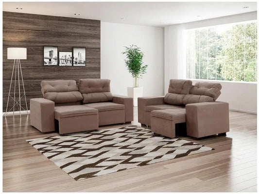 Conjunto Sofá 2 e 3 Lugares Evolution - Solução Completa