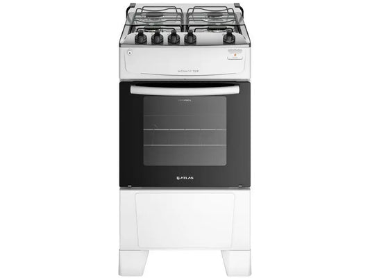 Fogão 4 Bocas Atlas Branco Monaco Top Lit - Bivolt