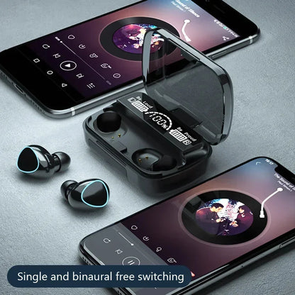 Fone de Ouvido Bluetooth M10 com Microfone e Display LED - TWS Sem Fio