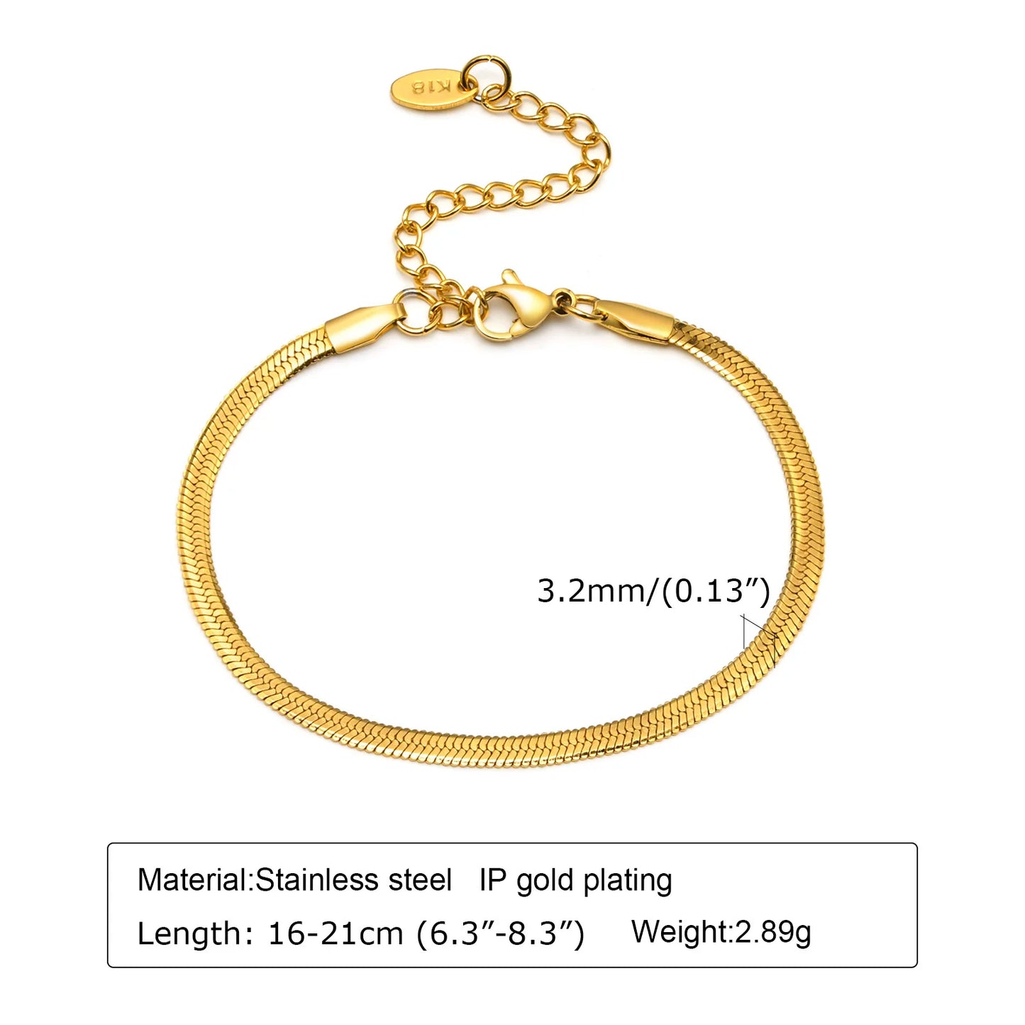 Pulseira Feminina Aço Inoxidável Empilhável Antialérgica
